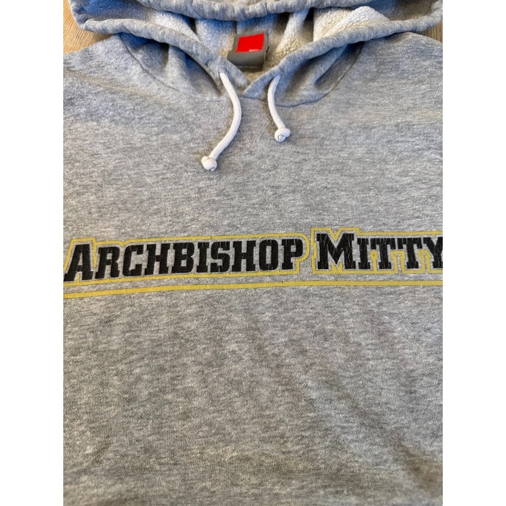 Nike Team Archbishop Mitty Hoodie L Gray Made in Mexico Vintage Y2K